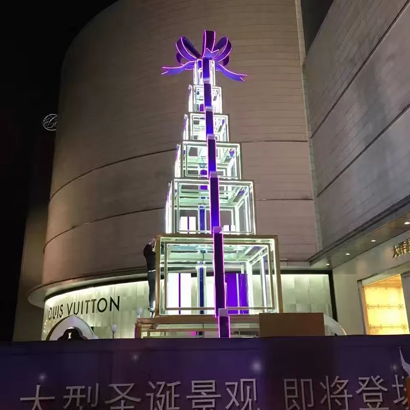 Exibições da janela da loja de Natal